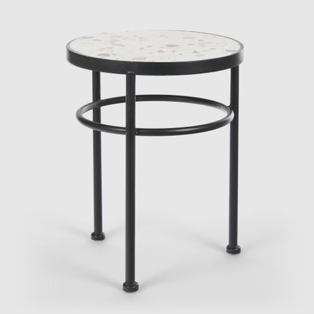 Подставка для цветов Heng yu с мозаикой белая 25х25х32 см