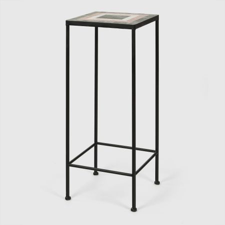 Подставка для цветов Heng yu с мозаикой Патио чёрная 30х70 см