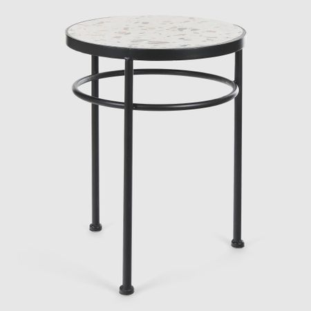 Подставка для цветов Heng yu с мозаикой белая 30х30х38 см