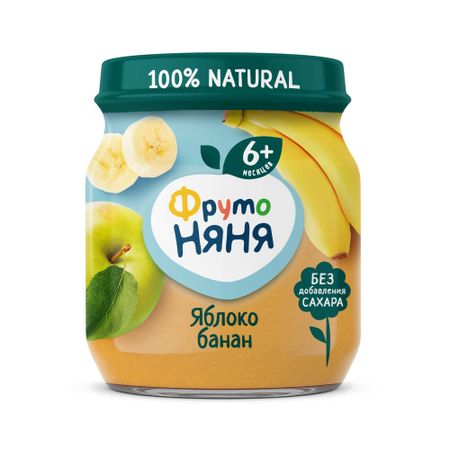 Пюре фруктовое ФрутоНяня Яблоко и банан 100 г