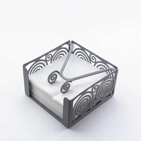 Салфетница Gala Винтаж серебро 12,6х12,6х7 см