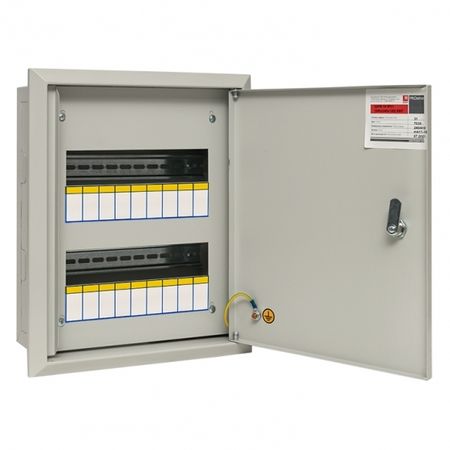 Щит распределительный встраиваемый EKF PROxima ЩРВ-18 металлический IP31 390х340х120 мм 18 модулей с замком