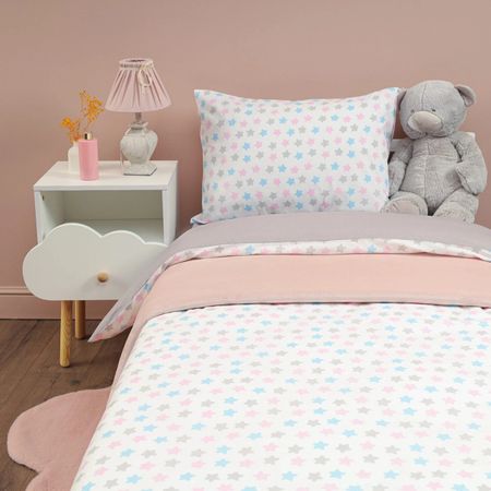 Комплект постельного белья Siberia звездочки белый Подростковый