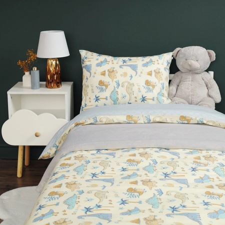 Комплект постельного белья Siberia динозавр желтый Подростковый