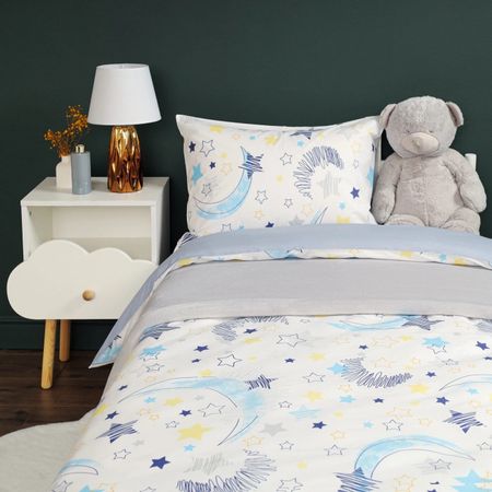 Комплект постельного белья Siberia звездочки голубой Подростковый