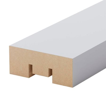 Декоративная рейка МДФ 40х16х2700 мм белый Stella