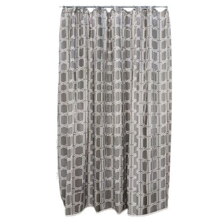 Штора для ванны Zenfort Бисмарк 2000х1800 мм полиэстер серая (104074)