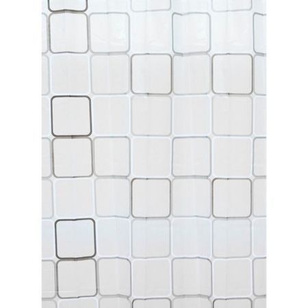 Штора для ванны Delphinium Квадраты 1800х1800 мм ПВХ белая (104155) наклейки квадраты 105 шт 0 8 см микс ов