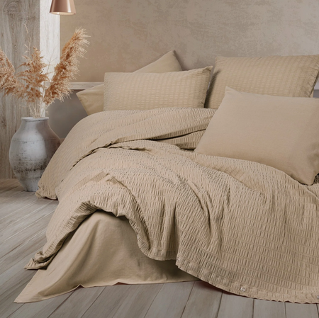 Комплект постельного белья  Cotton Box liny бежевый Двуспальный 8680108075302