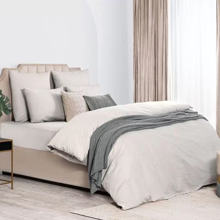 Комплект постельного белья Dome Лорено светло-серый Двуспальный