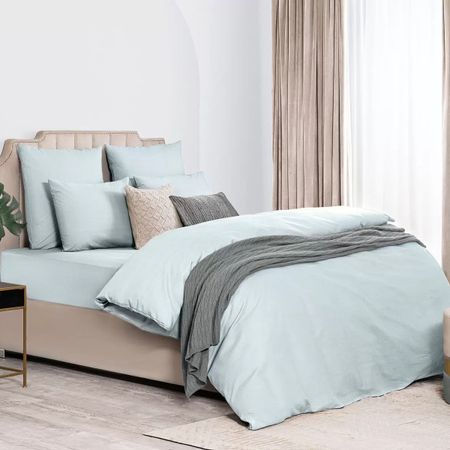 Комплект постельного белья Dome Лорено голубой Двуспальный