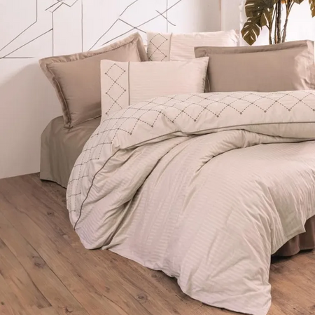 Комплект постельного белья  Cotton Box brode satin Двуспальный 8680108072158