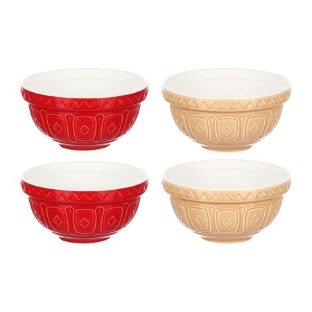 Набор чаш Homier Cane, 12 см, 4 шт, коричневый, красный