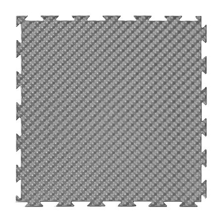 Плитка модульная ПВХ спортивная Пластфактор Factor Sport Пыльно-серая RAL 7037 2,25 кв.м 8 мм