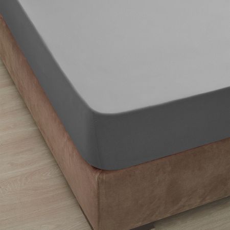 Простыня на резинке Ozdilek серебряный 160x200+30 см