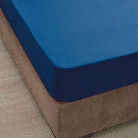 Простыня на резинке Ozdilek индиго 160x200+30 см