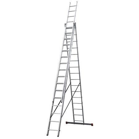 Лестница алюминиевая трансформер трехсекционная 16 ступеней Новая высота профессиональная виктор владимирович кузнецов новая физика части 1 2 3