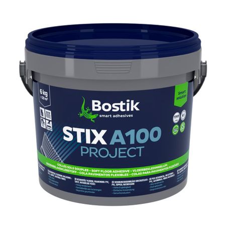 Клей акриловый для напольных ПВХ покрытий Bostik Stix A100 Project 6 кг