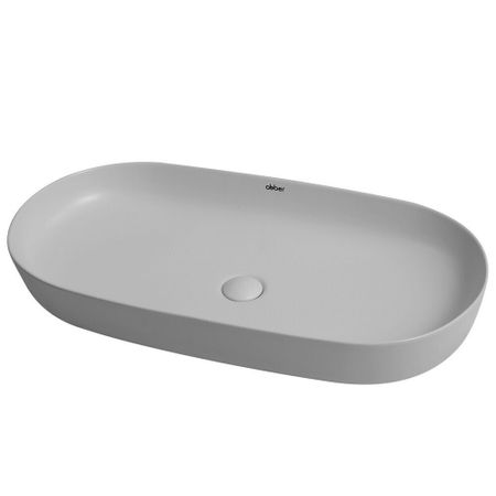 Раковина Abber Bequem 80 см накладная светло-серая матовая (AC2110MLG)