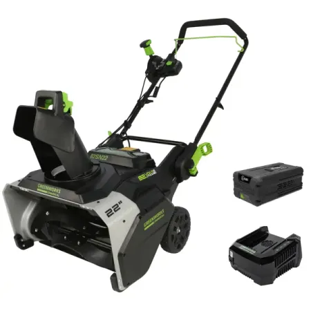Снегоуборщик аккумуляторный GREENWORKS Бесщёточный 82ST22 51 см 82 В 1x5 Ач АКБ и ЗУ в комплекте двигатель mabuchi rf 400ca 12265