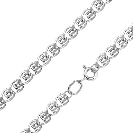 Серебряный полновесный браслет Лав с алмазной гранью