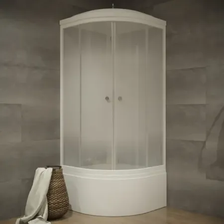 Душевая кабина Triton Лайт высокий поддон 1/4 круга 90x90 см