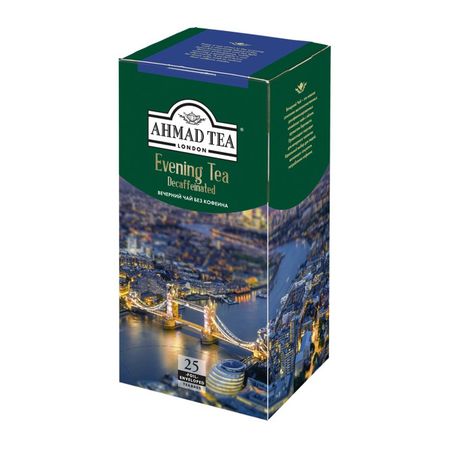 Чай Ahmad Evening Tea Decaffeinated черный без кофеина 25 пакетиков
