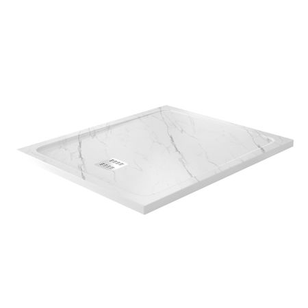 Поддон WasserKraft Rhin искусственный камень 120х100х4 см прямоугольник белый низкий (44T10)