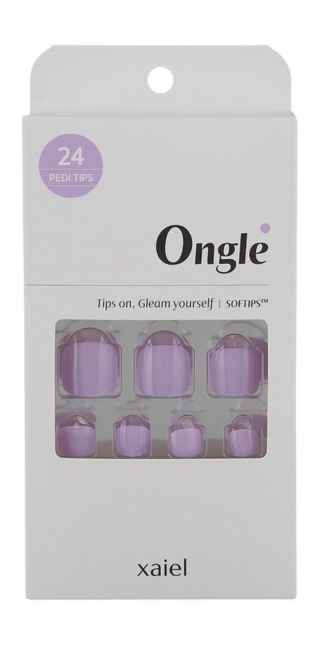 Ongle Pedi Tips Set Lavender Young пластырь гидроколлоидный веллфит 3 7см х 5 5см 6