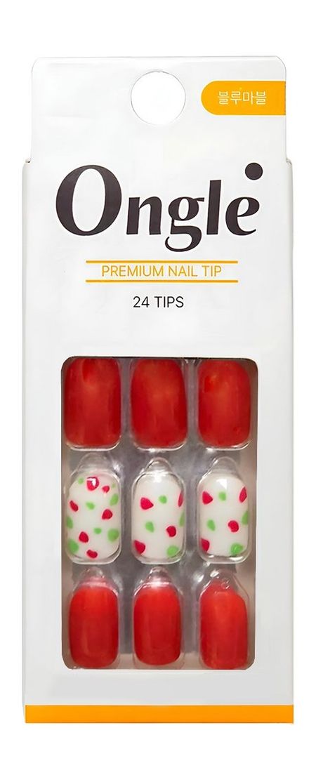Ongle Premium Nail Tips Set Red Flower пластырь гидроколлоидный веллфит 3 7см х 5 5см 6
