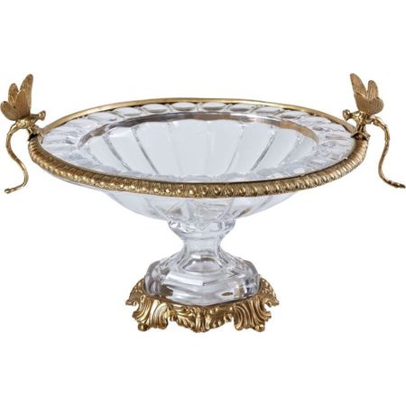 Чаша Glasar со стрекозами 43х34х23 см hgl328/1