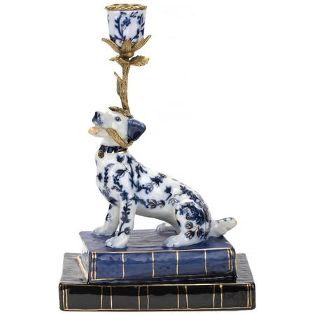 Подсвечник Glasar собачка смотрит влево 17х11х26 см (F1349EH/2/QEN396G)