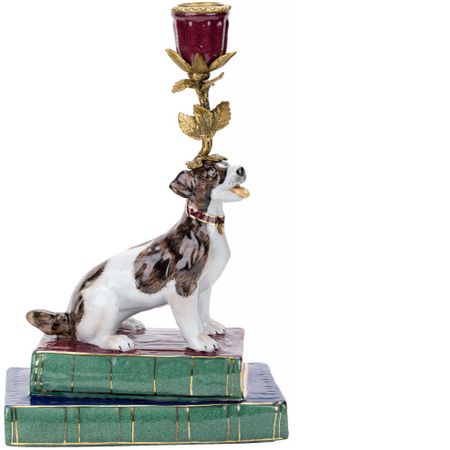 Подсвечник Glasar собачка смотрит вправо 17х11х26 см (F1349EH/1/HF1999)
