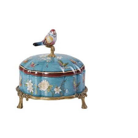 Шкатулка Glasar с птичкой 16х14х17 см hgd2135