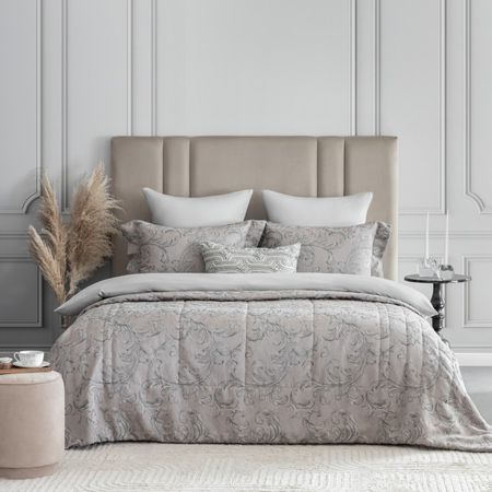 Покрывало Togas Орелья серый 260x260 см и наволочки 50x70 см 3 предмета