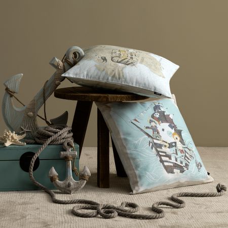 Подушка декоративная Togas Тортуга голубой 45x45 см