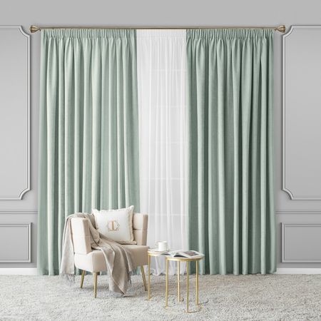 Комплект штор с подхватами Togas Роверо мятный 280x275 см 4 предмета