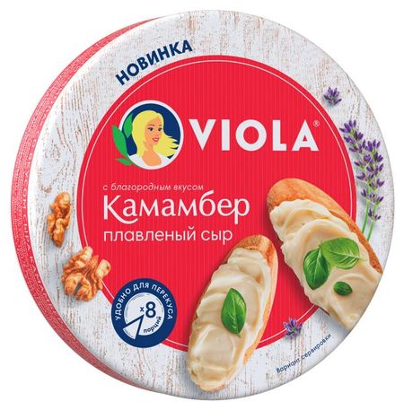 Сыр плавленый Камамбер Viola с благородным вкусом треугольники 45% БЗМЖ, 130 г