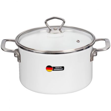 Кастрюля с крышкой Maisingers d20/h13.6см 3.7л белый