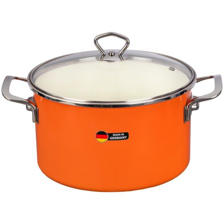 Кастрюля с крышкой Maisingers d24/h14.5см 6.1л оранжевый