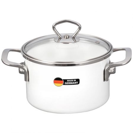 Кастрюля с крышкой Maisingers d16/h12.8см 1.9л белый