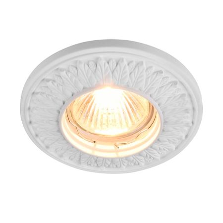 Светильник встраиваемый GU10 белый 35 Вт IP20 Maytoni Gyps Classic (DL280-1-01-W) потолок реечный mr tektum classic 84r 1720х1520мм белый матовый