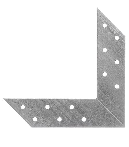 Соединитель угловой оцинкованный 145х145х35х2 мм полкодержатель с дополнительным упором для деревянных полок цинк me01zbl