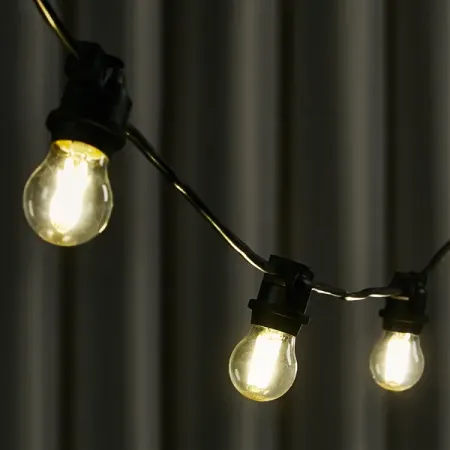 Гирлянда белт-лайт из лампочек Navigator электрическая 220 В 5 м под 10 ламп Е27 цвет черный, лампы не входят в комплект