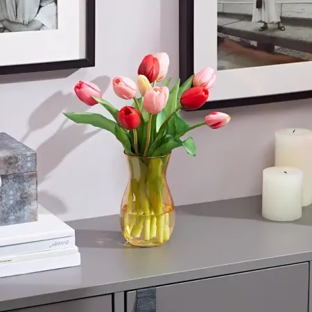 Ваза Песчаный замок стекло цвет бежевый 16 см