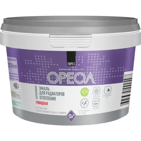 Эмаль для радиаторов Ореол глянцевая цвет белый 0.5 кг сьюзи ходж мировое искусство в 100 главных шедеврах работы которые важно знать и понимать