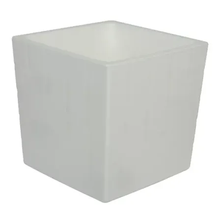 Горшок цветочный Квадро ø25 h25 см v13 л пластик белый горшок альфа белый 19х18 см 4 л