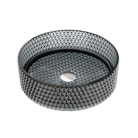 Раковина Ceramicanova Cristal 36 см накладная черная (CN6060)