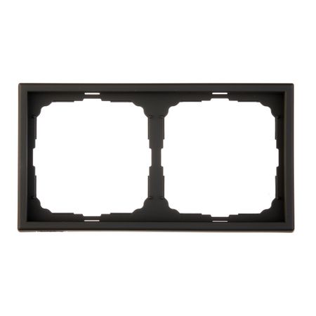 Рамка Systeme Electric ArtGallery двухместная карбон (GAL001002)