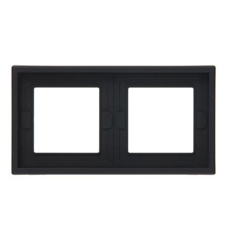 Рамка Systeme Electric ArtGallery двухместная карбон (GAL441002)